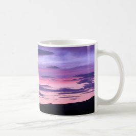 Etisk afton Solnedgång Mjuk Lila Gradient Himmel Kaffemugg