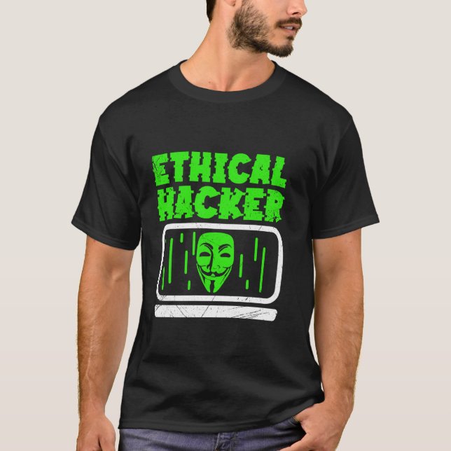Etisk hackare Hacking Hack Computer IT Hacker T Shirt (Framsida)
