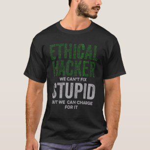 Etisk Hacker Charge Cybersecurity it Pen Tester T Shirt