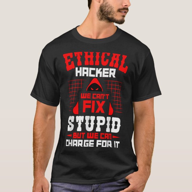 ETISK Hacker Cyber Hacking Awareness Security Pr T Shirt (Framsida)