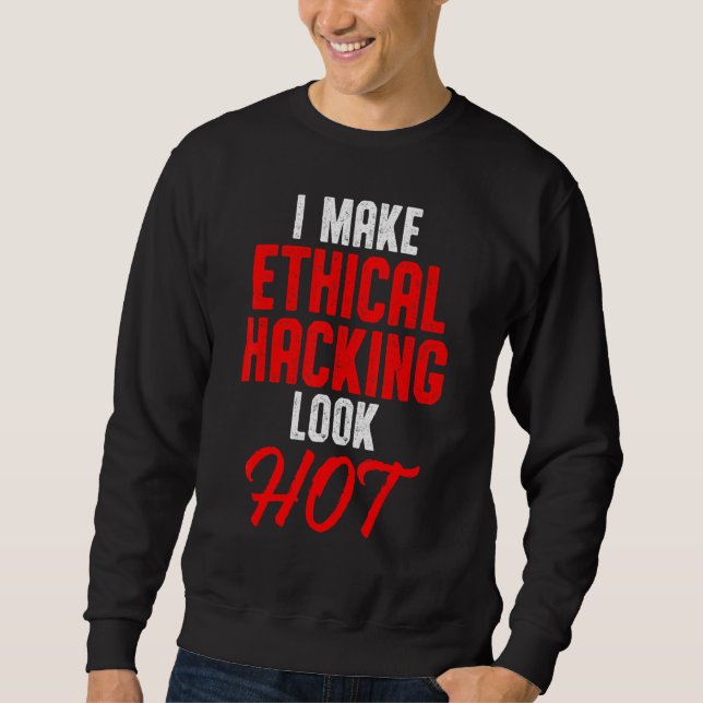Etisk hacker Cybersecurity it Pen Tester 24 Lång Ärmad Tröja (Framsida)