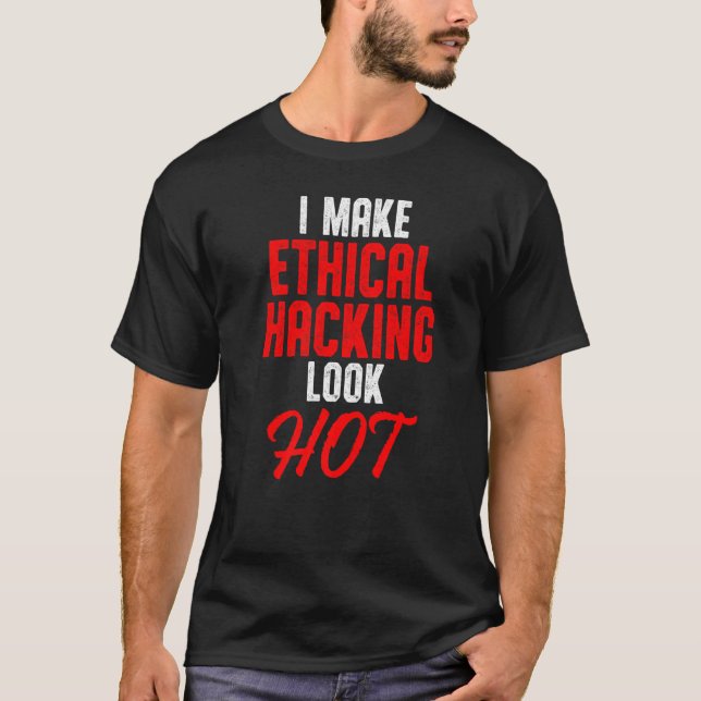 Etisk hacker Cybersecurity it Pen Tester 27 T Shirt (Framsida)