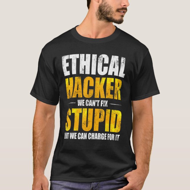 ETISK Hacker Cybersecurity IT Pen Tester 6 T Shirt (Framsida)