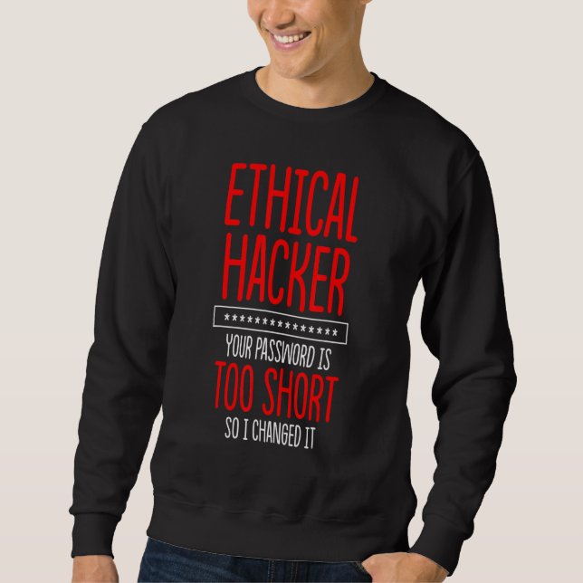 ETISK Hacker Cybersecurity IT Pen Tester 8 Lång Ärmad Tröja (Framsida)