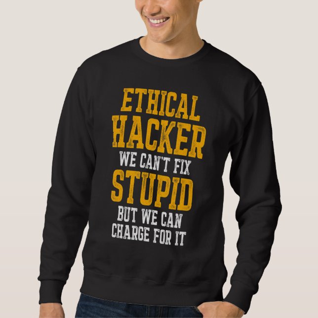 ETISK Hacker Cybersecurity IT Pen Tester Lång Ärmad Tröja (Framsida)