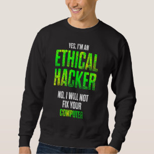 ETISK Hacker Cybersecurity IT Pen Tester Lång Ärmad Tröja