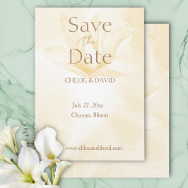 Etisk Magnolia Blomma, Platt Spara Datum Kort