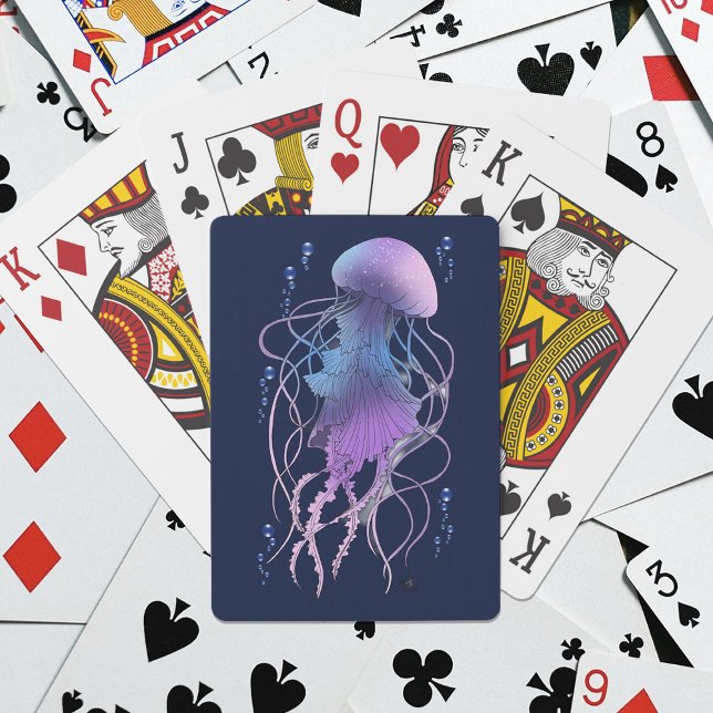 Etisk manet violett blå casinokort (Skapare uppladdad)