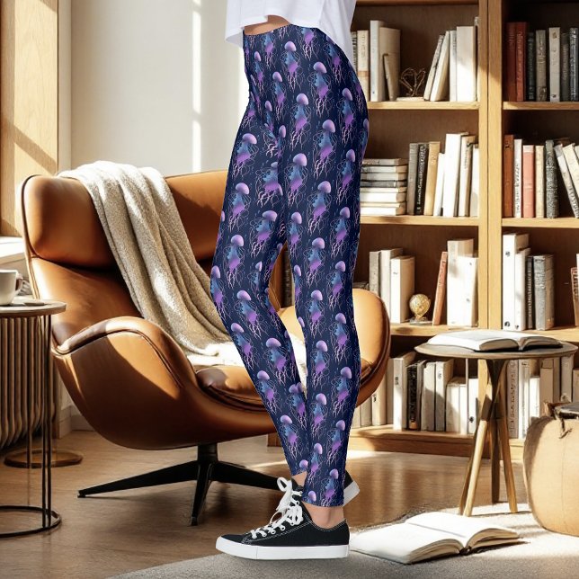 Etisk manet violett blå leggings (Skapare uppladdad)
