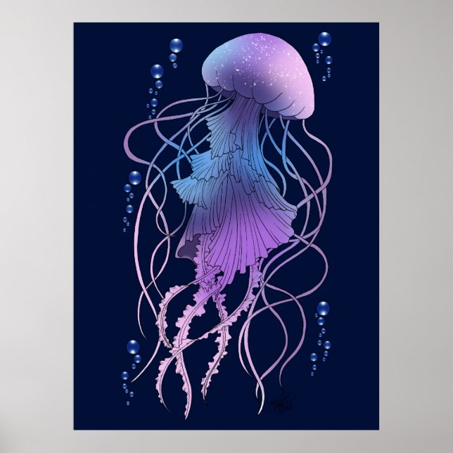 Etisk manet violett blå poster (Framsidan)