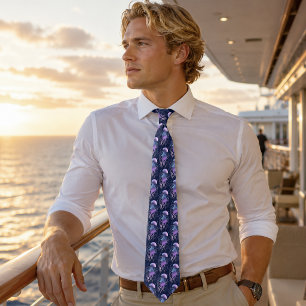 Etisk manet violett blå slips