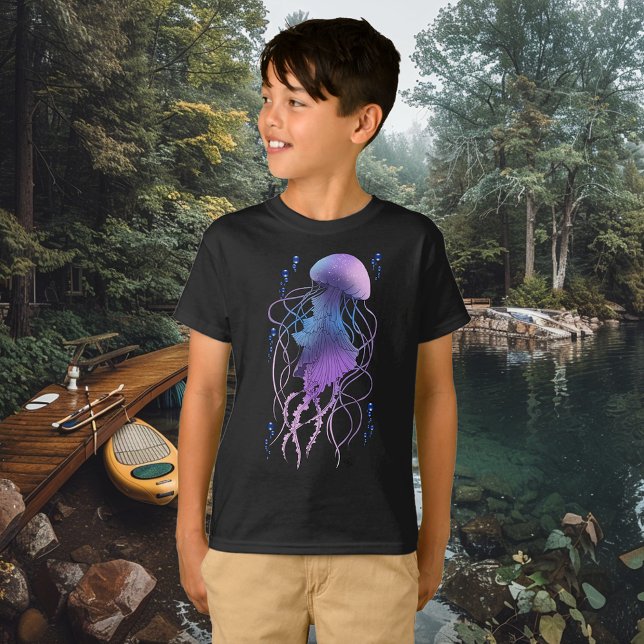 Etisk manet violett blå t shirt (Skapare uppladdad)