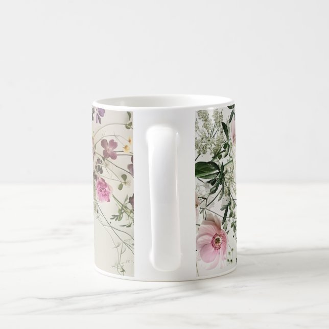 Etisk Vildblommeäng Botanisk Kaffemugg (Handtag)