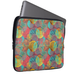 Etiska gyllene blommor - Sömlös blomsterharmoni Laptop Fodral