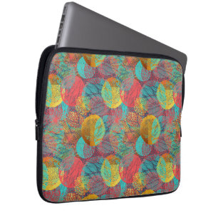 Etiska gyllene blommor - Sömlös blomsterharmoni Laptop Fodral