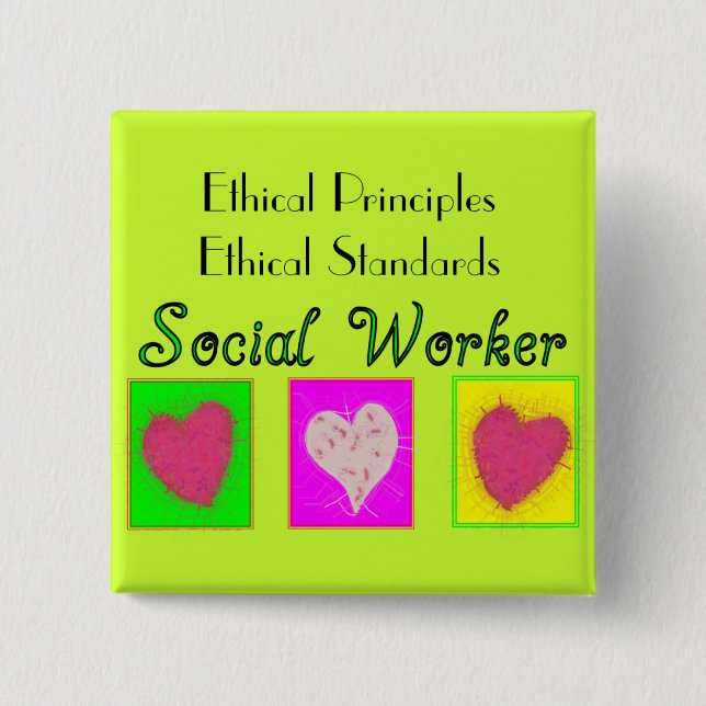 Etiska Princip-Etiska normal för socialarbetare Knapp (Framsida)