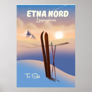 Etna Nord Linguaglossa Ski poster