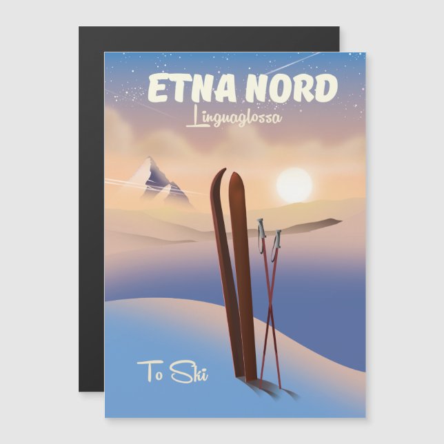 Etna Nord Linguaglossa Ski poster (Fram/baksida)