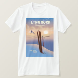 Etna Nord Linguaglossa Ski poster T Shirt