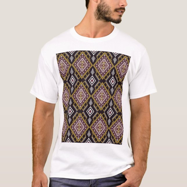 Etnisk abstrakt, tapet-design. t shirt (Framsida)