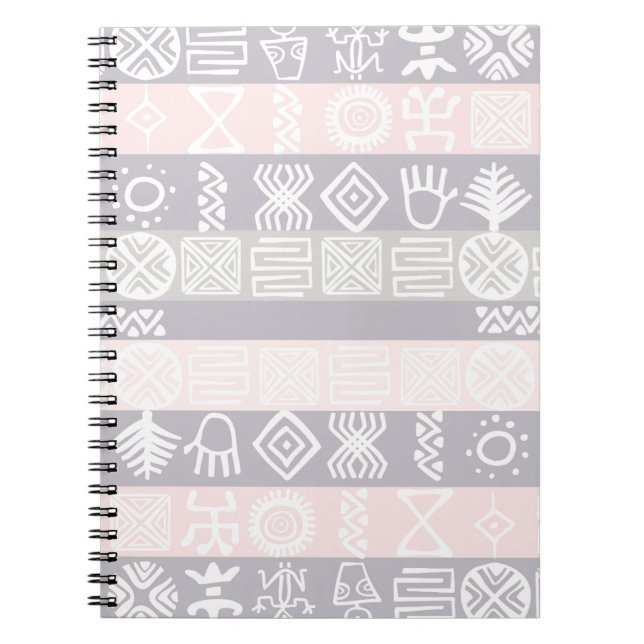 Etnisk afrikansk Boho Design Anteckningsbok (Framsidan)