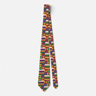 Etnisk afrikansk Kente-konst Ljus geometrisk mönst Slips