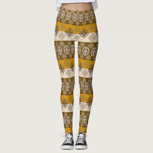 Etnisk afrikansk mönster med Adinkra simbols Leggings