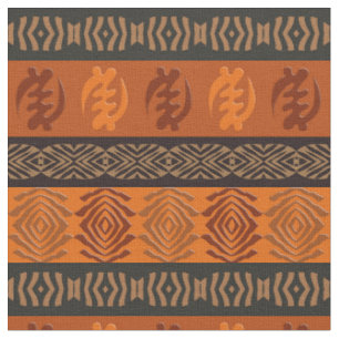 Etnisk afrikansk mönster med Adinkra-symboler Tyg