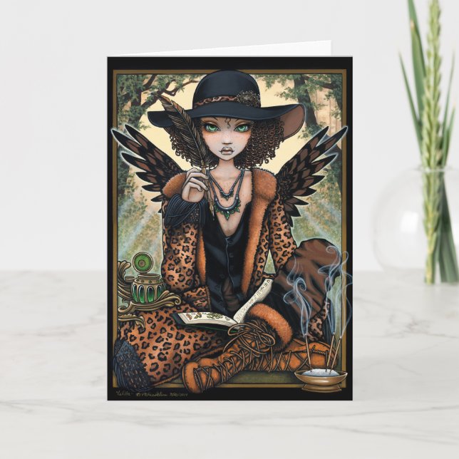 Etnisk ängel Willa för bohemisk kreolsk Kort (Framsida)