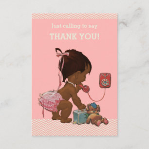 Etnisk Baby På Telefonen Baby Shower Tacksamhet Tack Kort