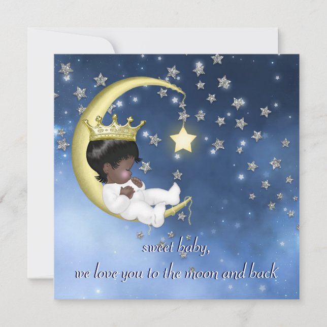 Etnisk baby shower inbjudningar (Framsida)