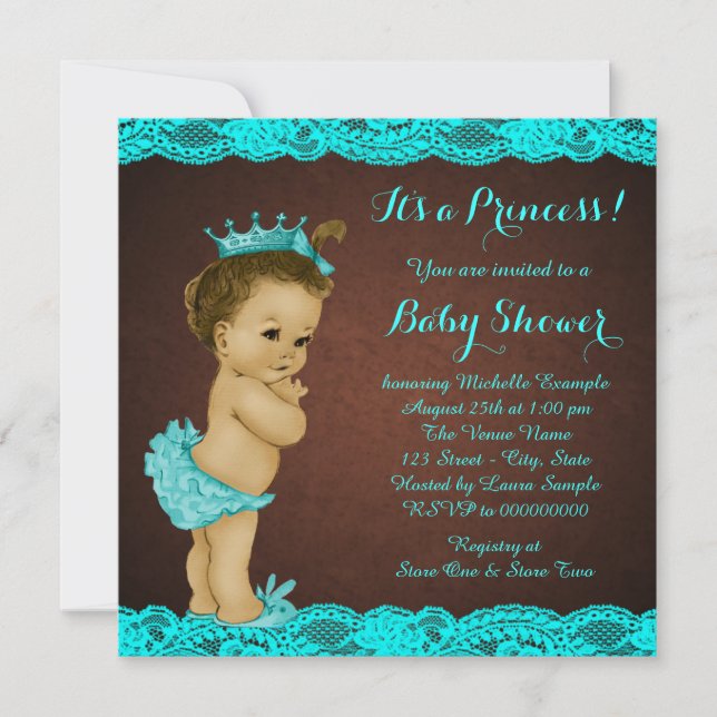 Etnisk baby shower inbjudningar (Framsida)
