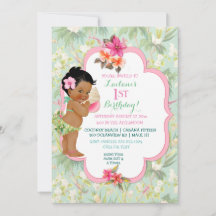 Etnisk babyflicka bikini tropisk Luau hawaiiansk