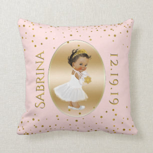 Etnisk babyPrincess Ballerina Barnkammare Rosa Kudde