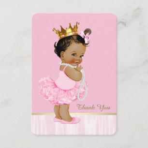 Etnisk ballerina tutu baby shower tackkort tack kort