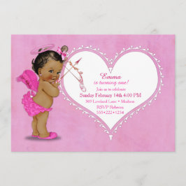 Etnisk Bebis Flickas Cupid Änglavingar Gloria Het Inbjudningar