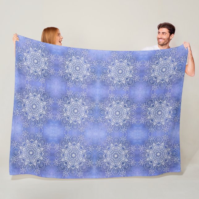 Etnisk blom- mandala. fleecefilt (På plats)