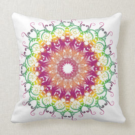 Etnisk blom- mandala. kudde