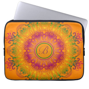 Etnisk blom- Mandala Laptop Fodral