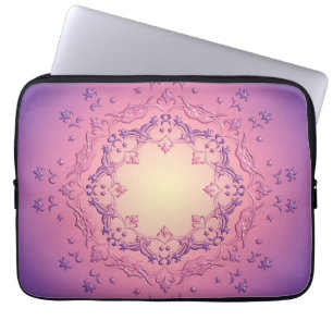 Etnisk blom- mandala. laptop fodral
