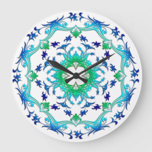 Etnisk blom- mandala. stor klocka