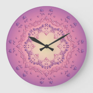 Etnisk blom- mandala. stor klocka