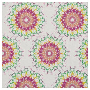 Etnisk blom- mandala. tyg