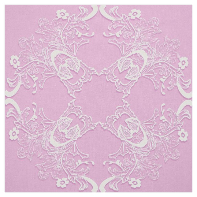 Etnisk blom- rosa mandala. tyg (Provkarta)