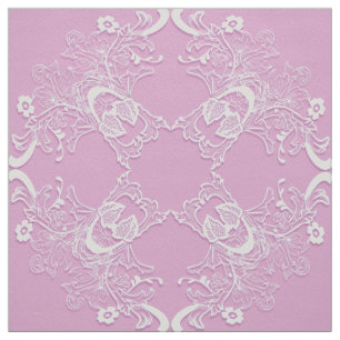 Etnisk blommande rosa mandala. tyg