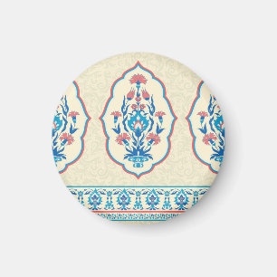 Etnisk Blommigt Fabric: Seamless Elegance Magnet