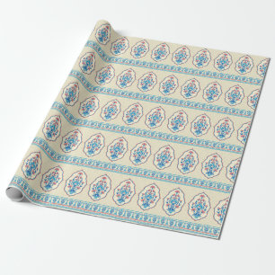 Etnisk Blommigt Fabric: Seamless Elegance Presentpapper