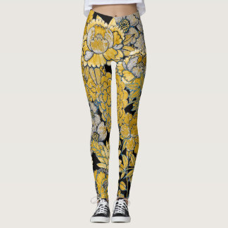 Etnisk Blommigt: Kreativet Paisley Struktur. Leggings