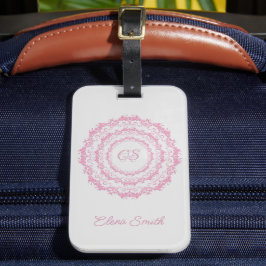 Etnisk blommigt mandala. Blommigt Krona Bagagebricka