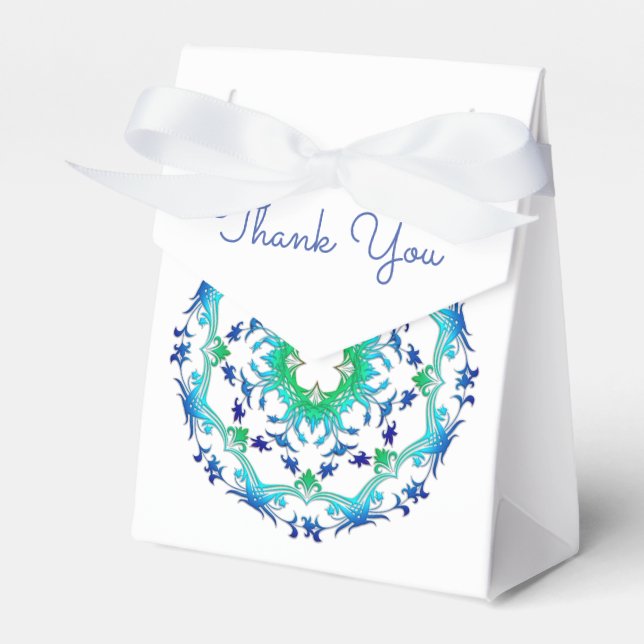 Etnisk Blommigt Mandala. Presentaskar (Framsidan Sidan)